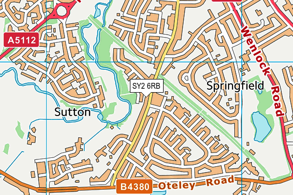 SY2 6RB map - OS VectorMap District (Ordnance Survey) SY2 6RB map - OS VectorMap District (Ordnance Survey)
