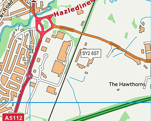SY2 6ST map - OS VectorMap District (Ordnance Survey) SY2 6ST map - OS VectorMap District (Ordnance Survey)