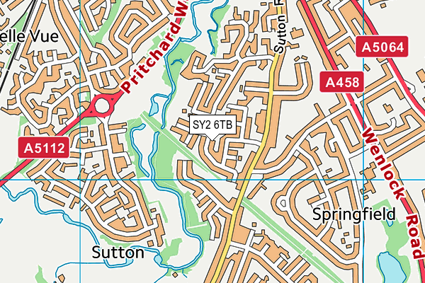 SY2 6TB map - OS VectorMap District (Ordnance Survey) SY2 6TB map - OS VectorMap District (Ordnance Survey)