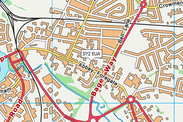 SY2 6UA map - OS VectorMap District (Ordnance Survey) SY2 6UA map - OS VectorMap District (Ordnance Survey)