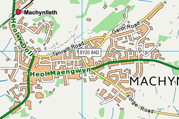 SY20 8AD map - OS VectorMap District (Ordnance Survey) SY20 8AD map - OS VectorMap District (Ordnance Survey)