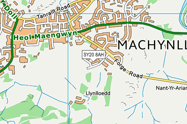 SY20 8AH map - OS VectorMap District (Ordnance Survey) SY20 8AH map - OS VectorMap District (Ordnance Survey)