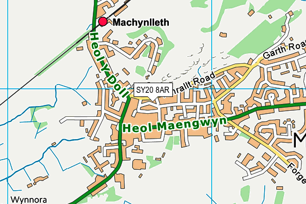 SY20 8AR map - OS VectorMap District (Ordnance Survey) SY20 8AR map - OS VectorMap District (Ordnance Survey)