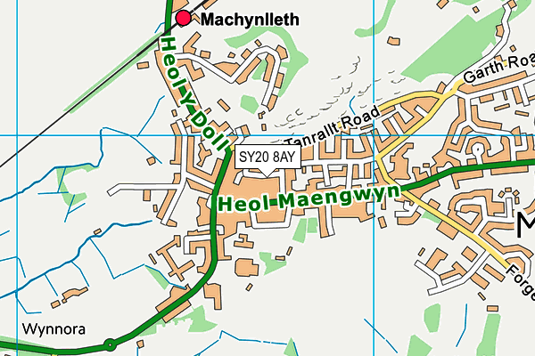 SY20 8AY map - OS VectorMap District (Ordnance Survey) SY20 8AY map - OS VectorMap District (Ordnance Survey)