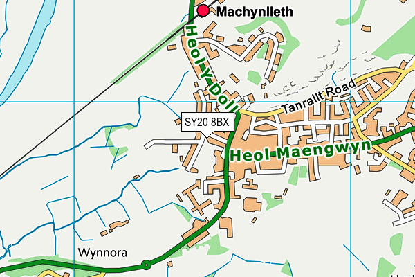 SY20 8BX map - OS VectorMap District (Ordnance Survey) SY20 8BX map - OS VectorMap District (Ordnance Survey)