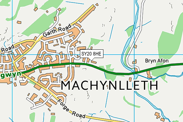 SY20 8HE map - OS VectorMap District (Ordnance Survey) SY20 8HE map - OS VectorMap District (Ordnance Survey)