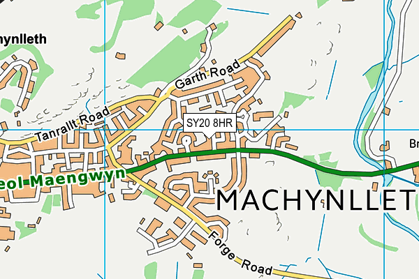 SY20 8HR map - OS VectorMap District (Ordnance Survey)