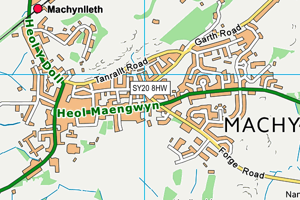 SY20 8HW map - OS VectorMap District (Ordnance Survey) SY20 8HW map - OS VectorMap District (Ordnance Survey)
