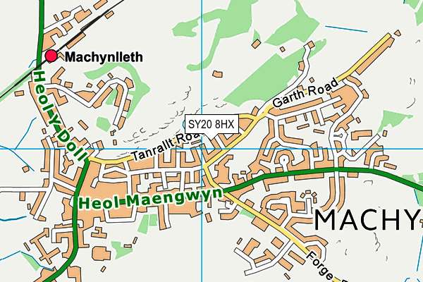 SY20 8HX map - OS VectorMap District (Ordnance Survey) SY20 8HX map - OS VectorMap District (Ordnance Survey)