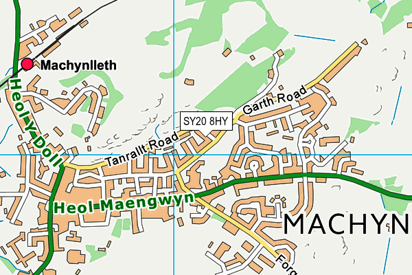SY20 8HY map - OS VectorMap District (Ordnance Survey) SY20 8HY map - OS VectorMap District (Ordnance Survey)