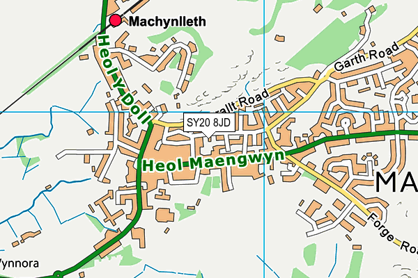 SY20 8JD map - OS VectorMap District (Ordnance Survey) SY20 8JD map - OS VectorMap District (Ordnance Survey)