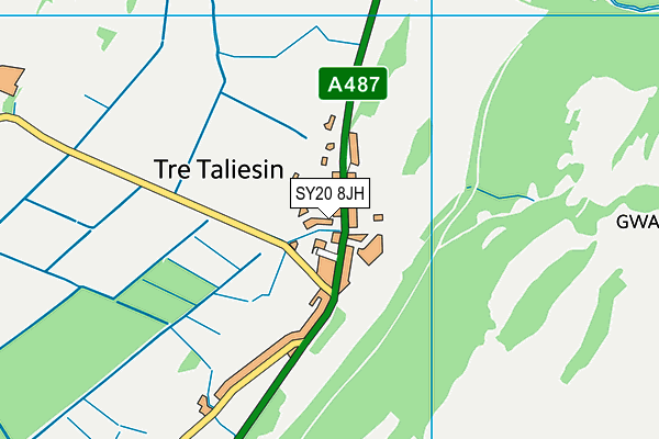 SY20 8JH map - OS VectorMap District (Ordnance Survey) SY20 8JH map - OS VectorMap District (Ordnance Survey)