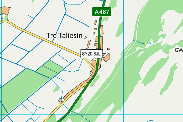 SY20 8JL map - OS VectorMap District (Ordnance Survey) SY20 8JL map - OS VectorMap District (Ordnance Survey)