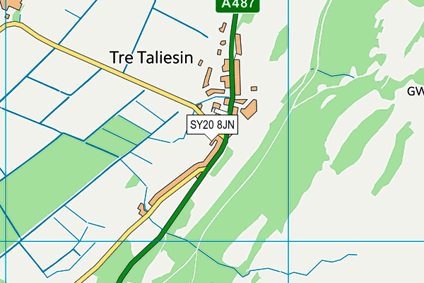 SY20 8JN map - OS VectorMap District (Ordnance Survey) SY20 8JN map - OS VectorMap District (Ordnance Survey)