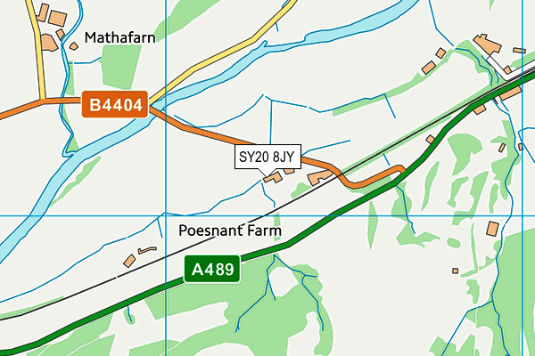 SY20 8JY map - OS VectorMap District (Ordnance Survey) SY20 8JY map - OS VectorMap District (Ordnance Survey)