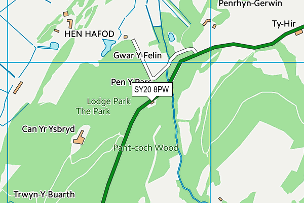 SY20 8PW map - OS VectorMap District (Ordnance Survey) SY20 8PW map - OS VectorMap District (Ordnance Survey)