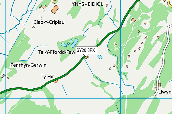 SY20 8PX map - OS VectorMap District (Ordnance Survey) SY20 8PX map - OS VectorMap District (Ordnance Survey)
