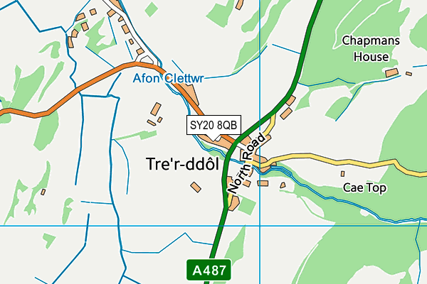 SY20 8QB map - OS VectorMap District (Ordnance Survey) SY20 8QB map - OS VectorMap District (Ordnance Survey)