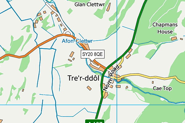 SY20 8QE map - OS VectorMap District (Ordnance Survey) SY20 8QE map - OS VectorMap District (Ordnance Survey)