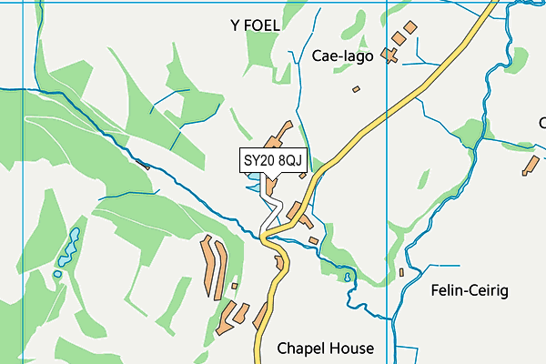 SY20 8QJ map - OS VectorMap District (Ordnance Survey)