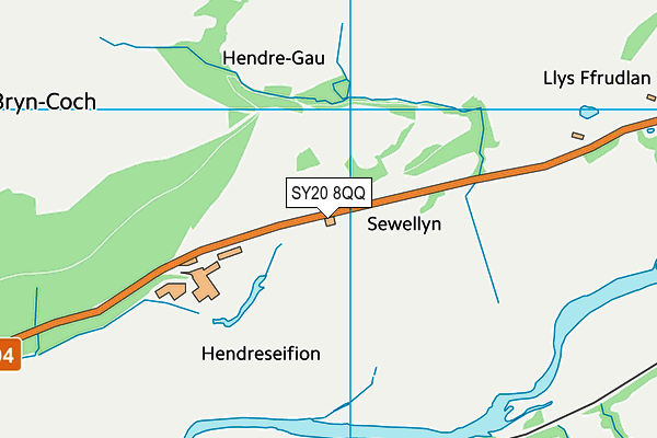 SY20 8QQ map - OS VectorMap District (Ordnance Survey) SY20 8QQ map - OS VectorMap District (Ordnance Survey)