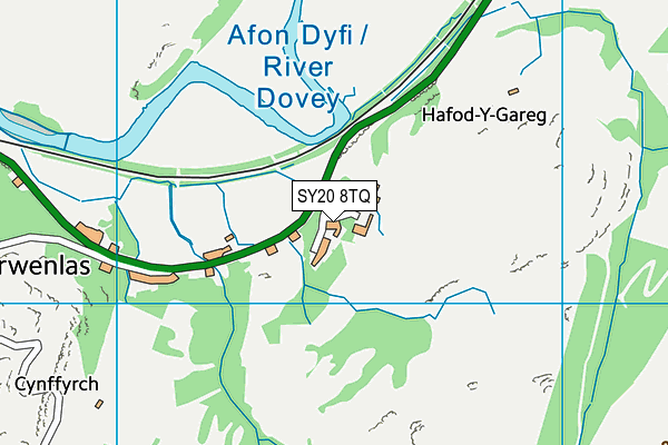 SY20 8TQ map - OS VectorMap District (Ordnance Survey) SY20 8TQ map - OS VectorMap District (Ordnance Survey)