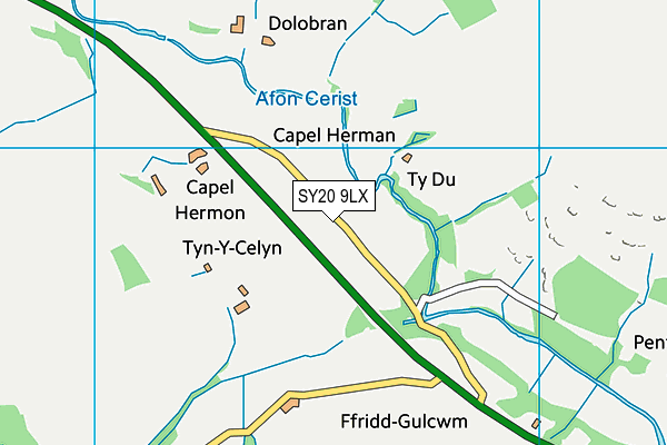 SY20 9LX map - OS VectorMap District (Ordnance Survey) SY20 9LX map - OS VectorMap District (Ordnance Survey)