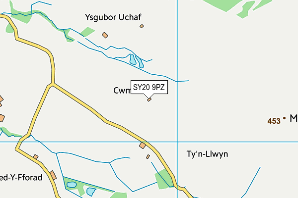 SY20 9PZ map - OS VectorMap District (Ordnance Survey) SY20 9PZ map - OS VectorMap District (Ordnance Survey)