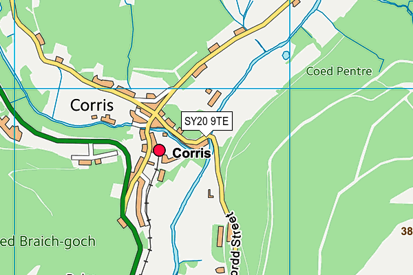 SY20 9TE map - OS VectorMap District (Ordnance Survey) SY20 9TE map - OS VectorMap District (Ordnance Survey)