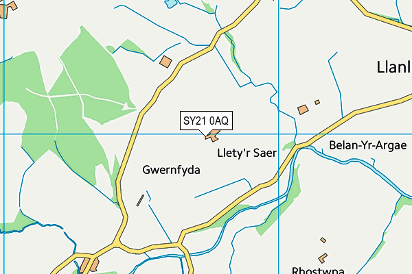 SY21 0AQ map - OS VectorMap District (Ordnance Survey) SY21 0AQ map - OS VectorMap District (Ordnance Survey)
