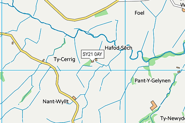 SY21 0AY map - OS VectorMap District (Ordnance Survey) SY21 0AY map - OS VectorMap District (Ordnance Survey)