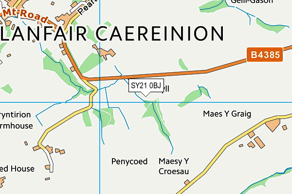 SY21 0BJ map - OS VectorMap District (Ordnance Survey) SY21 0BJ map - OS VectorMap District (Ordnance Survey)