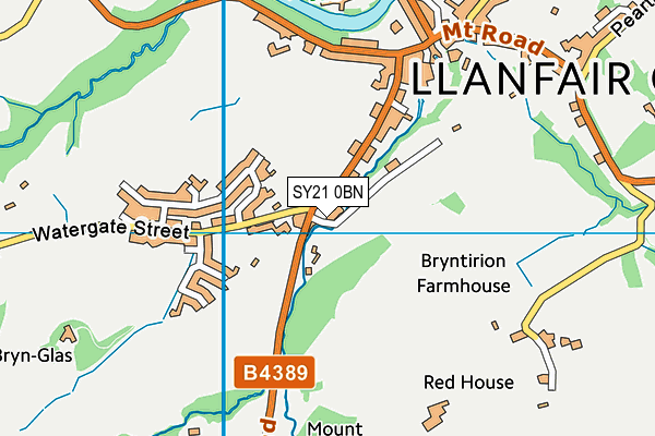SY21 0BN map - OS VectorMap District (Ordnance Survey) SY21 0BN map - OS VectorMap District (Ordnance Survey)