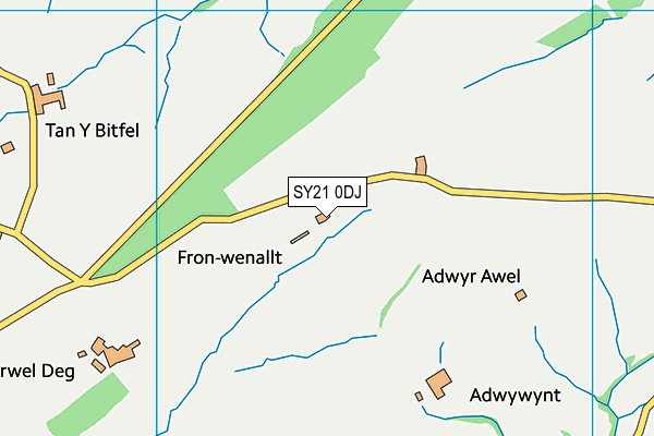 SY21 0DJ map - OS VectorMap District (Ordnance Survey) SY21 0DJ map - OS VectorMap District (Ordnance Survey)