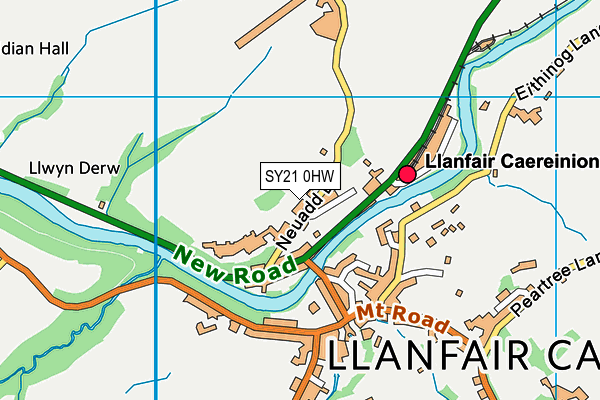 SY21 0HW map - OS VectorMap District (Ordnance Survey) SY21 0HW map - OS VectorMap District (Ordnance Survey)