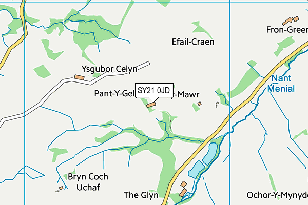 SY21 0JD map - OS VectorMap District (Ordnance Survey) SY21 0JD map - OS VectorMap District (Ordnance Survey)