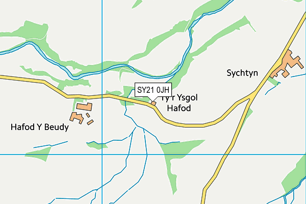 SY21 0JH map - OS VectorMap District (Ordnance Survey) SY21 0JH map - OS VectorMap District (Ordnance Survey)