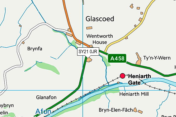 SY21 0JR map - OS VectorMap District (Ordnance Survey) SY21 0JR map - OS VectorMap District (Ordnance Survey)