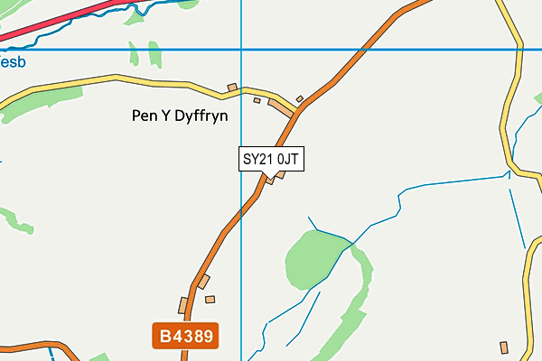 SY21 0JT map - OS VectorMap District (Ordnance Survey) SY21 0JT map - OS VectorMap District (Ordnance Survey)
