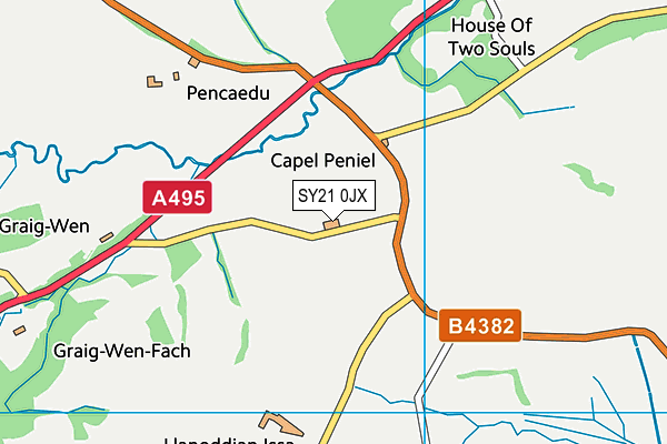 SY21 0JX map - OS VectorMap District (Ordnance Survey) SY21 0JX map - OS VectorMap District (Ordnance Survey)