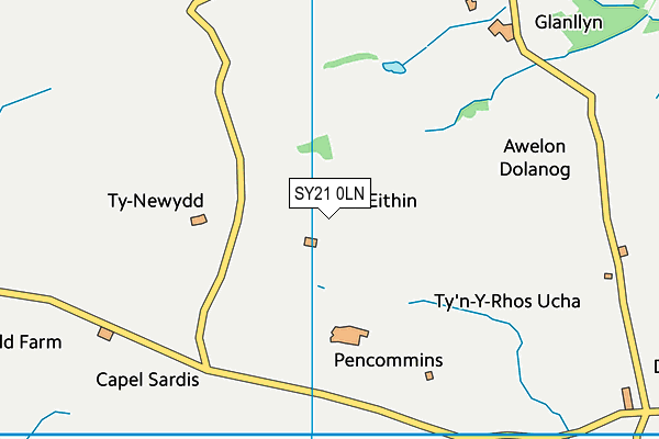 SY21 0LN map - OS VectorMap District (Ordnance Survey) SY21 0LN map - OS VectorMap District (Ordnance Survey)