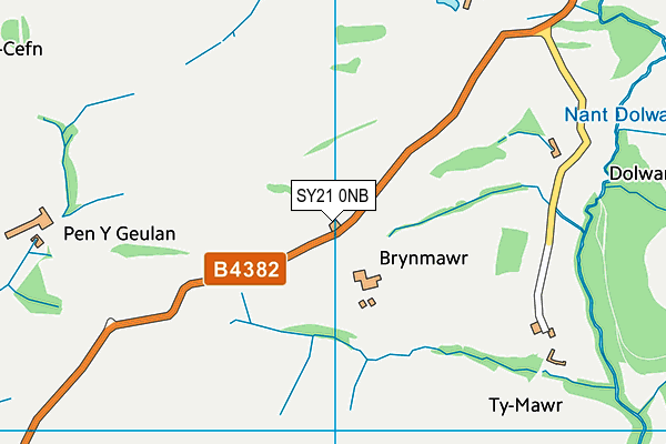 SY21 0NB map - OS VectorMap District (Ordnance Survey) SY21 0NB map - OS VectorMap District (Ordnance Survey)