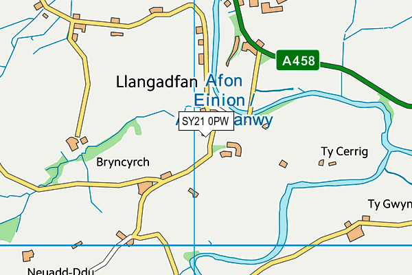 SY21 0PW map - OS VectorMap District (Ordnance Survey) SY21 0PW map - OS VectorMap District (Ordnance Survey)