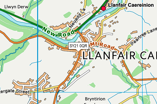 SY21 0QR map - OS VectorMap District (Ordnance Survey) SY21 0QR map - OS VectorMap District (Ordnance Survey)