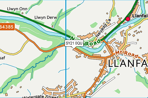 SY21 0QU map - OS VectorMap District (Ordnance Survey) SY21 0QU map - OS VectorMap District (Ordnance Survey)