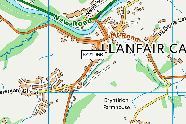 SY21 0RB map - OS VectorMap District (Ordnance Survey)