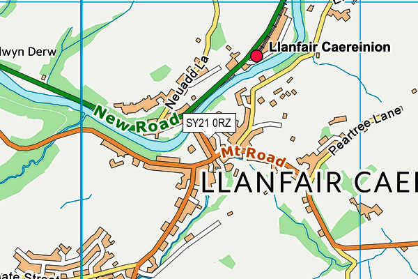 SY21 0RZ map - OS VectorMap District (Ordnance Survey)