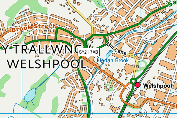 SY21 7AB map - OS VectorMap District (Ordnance Survey) SY21 7AB map - OS VectorMap District (Ordnance Survey)