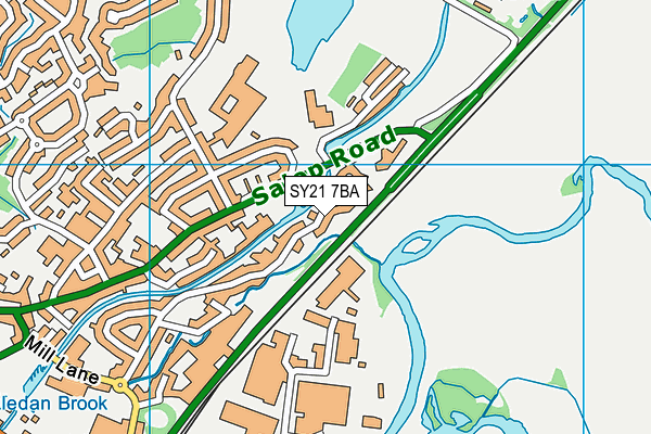 SY21 7BA map - OS VectorMap District (Ordnance Survey) SY21 7BA map - OS VectorMap District (Ordnance Survey)