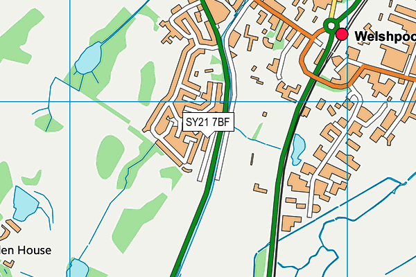 SY21 7BF map - OS VectorMap District (Ordnance Survey) SY21 7BF map - OS VectorMap District (Ordnance Survey)